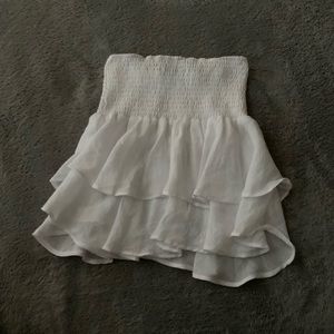 women’s adkia whit flowy white skirt